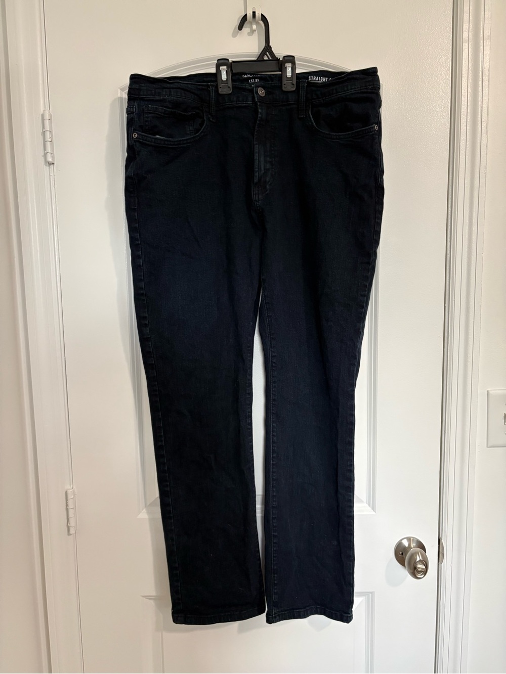 Nautica Men's Black Straight Jeans